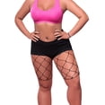 thumbnail image 5 of Huhudde Large Size See Through Biker Shorts High Waist Elastic Mesh Net Short Tight Leggings Lingerie Clubwear for Women, 5 of 11