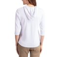 thumbnail image 2 of Women's Cutter & Buck White Arizona State Sun Devils Virtue Eco Pique Recycled Half-Zip Hoodie, 2 of 2