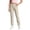 Beige, variant on Girls School Uniform Pants Back To School Slim Fit Pocket Stretchy Elastic Waistband Solid Print Uniform Pants for Girls Size 5-6 Years