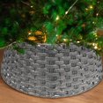 thumbnail image 3 of Christmas Basketweave Tree Collar Gray, 3 of 3