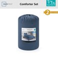 thumbnail image 3 of Mainstays Twin/Twin XL Comforter Set, Soft Lightweight & All Season, 2-Piece, Navy Blue, 3 of 12