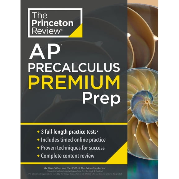 College Test Preparation Princeton Review AP Precalculus Premium Prep: 3 Practice Tests   Digital Practice Online   Content Review, (Paperback)