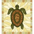 thumbnail image 3 of Turtle Duvet Cover Set, Turtle Zentangle on Yellow Background Spiral Forms Bohemian Art, Decorative 3 Piece Bedding Set with 2 Pillow Shams, Queen Size, Yellow Green Brown, by Ambesonne, 3 of 3