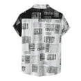 thumbnail image 2 of Labakihah Shirt for Men Men's Casual Hawaii Patchwork Printed Shirt Short Sleeve Turn-Down Collar Shirt White XXL, 2 of 5