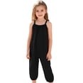 thumbnail image 7 of Bovxnpu Girls Summer Overall Sleeveless Jumpsuits Toddler Girls Solid Overall Jumpsuit Loose Soft Fashion Pants, 7 of 7