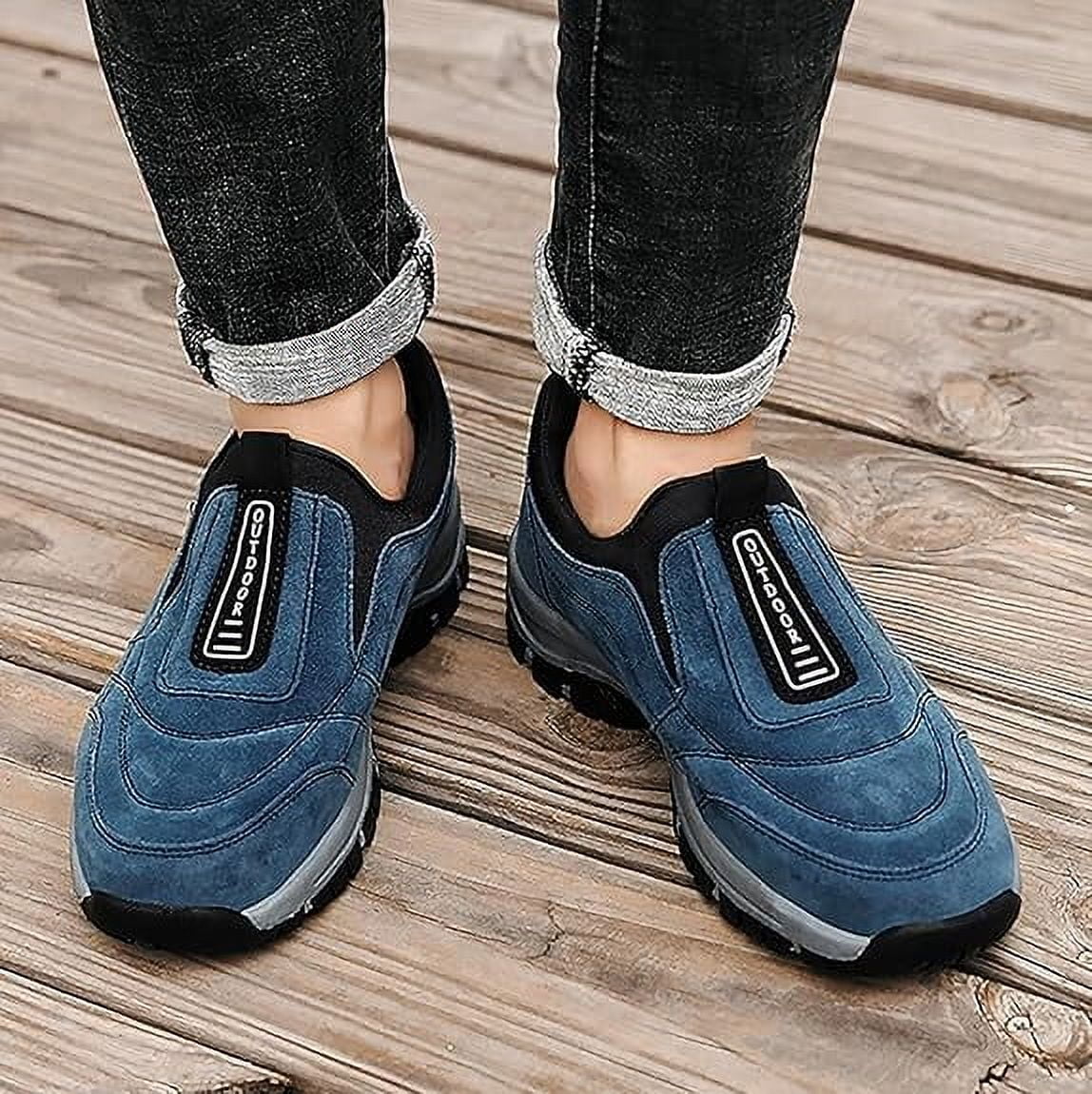 Teresad Shoes Men Comfortable Waterproof Orthopedic Walking Hiking Shoes