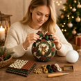 thumbnail image 5 of KRONDO Christmas Patchwork Ornament DIY Kit, Fabric Craft Set for Holiday Tree, Mantel & Gift Display, 5 of 8