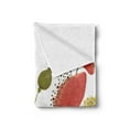 thumbnail image 2 of Floral Soft Flannel Fleece Throw Blanket, Spring Flowers and Butterflies Behind a Fence, Cozy Plush for Indoor and Outdoor Use, 70" x 90", Olive Green Dark Salmon, by Ambesonne, 2 of 5
