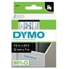 DYMO Standard D1 Labeling Tape for LabelManager Label Makers, Blue print on White tape, 1/2'' W x 23' L, 1 cartridge