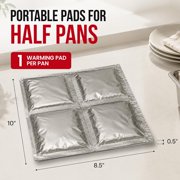 Lava Gel Portable Food Warming Pads, Half Size, Flameless Self-Heating Disposable, Pack of 6