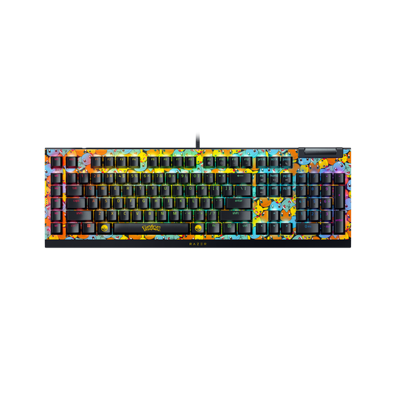 Razer BlackWidow V4 X Wired Mechanical Gaming Keyboard (Green Switch), Pokémon Kanto Starters Edition