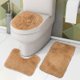 thumbnail image 1 of Juego de 3 piezas de alfombra para baño: alfombra antideslizante supersuave para bañera y tapete absorbente., 1 of 7