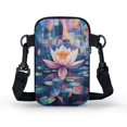 thumbnail image 2 of HELLHERO Flower Pattern Sling Bag Polyester with Zipper for Outdoor Travel, 2 of 7
