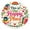 A, variant on 23.62in Kids Round Reading Corner Rug - Colorful Book Themed Circular Play Mat with Soft Velvet, Non Educational Carpet for Bedroom Playroom Classroom