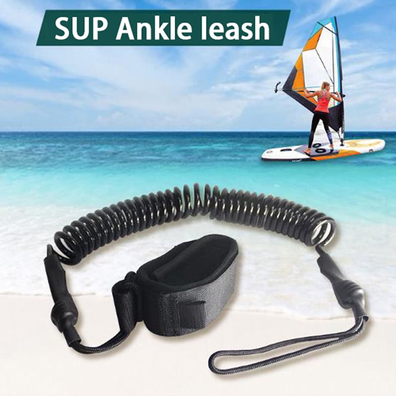 SUP Ankle leash for Water Sports Coil Leash Rope For Stand Up Paddle Board J FH 