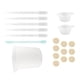 thumbnail image 4 of Kit de herramientas para taza medidora de silicona, espátula, guantes para dedos, pipetas, juego de herramientas para mezclar resina epoxi para manualidades, 19 piezas, azul, 4 of 14