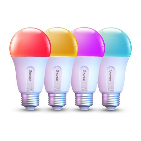 Govee - 800LM RGBWW Smart LED Bulb 4pk - Multi