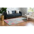 thumbnail image 3 of Rugs.com Fleur Collection Rug – 8' x 11' Blue Medium-Pile Rug Perfect For Living Rooms, Large Dining Rooms, Open Floorplans, 3 of 9