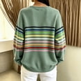 thumbnail image 6 of Enjoytime Sweatshirt for Women Striped Long Sleeve Half Button Pullover Tops Fall Fashion Casual Crew Neck Sweatshirts, 6 of 7