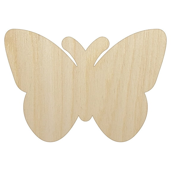 Butterfly Solid Wood Shape Unfinished Piece Cutout Craft DIY Projects - 4.70 Inch Size - 1/8 Inch Thick