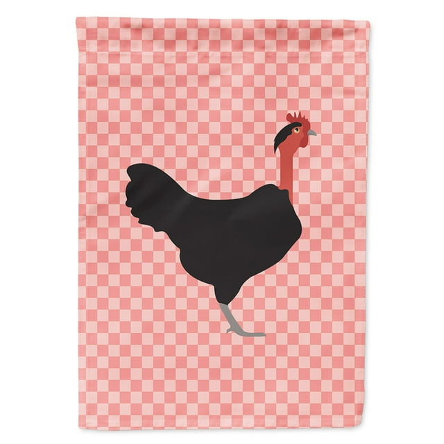 Caroline's Treasures BB7839GF Naked Neck Chicken Drapeau de Jardin Rose à Carreaux Taille Multicolore