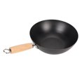 thumbnail image 2 of Frying Pan Even Heating Smooth Coating Multifunctional Iron Pot with Convenient Handle for Daily Home Cooking 24cm/9.44in, 2 of 20