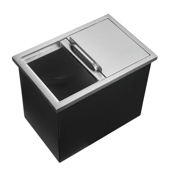 EastVita Drop‑In Insulated Stainless Steel Ice Chest Cooler Box with Sliding Lid & Drain, 18 Inch