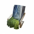 thumbnail image 4 of Nature Soft Flannel Fleece Throw Blanket, Refreshing Meadow Valley Under Cloud Sun Sky Spring Grass Country Image, Cozy Plush for Indoor and Outdoor Use, 70" x 90", Lime Green Pale Blue, by Ambesonne, 4 of 6