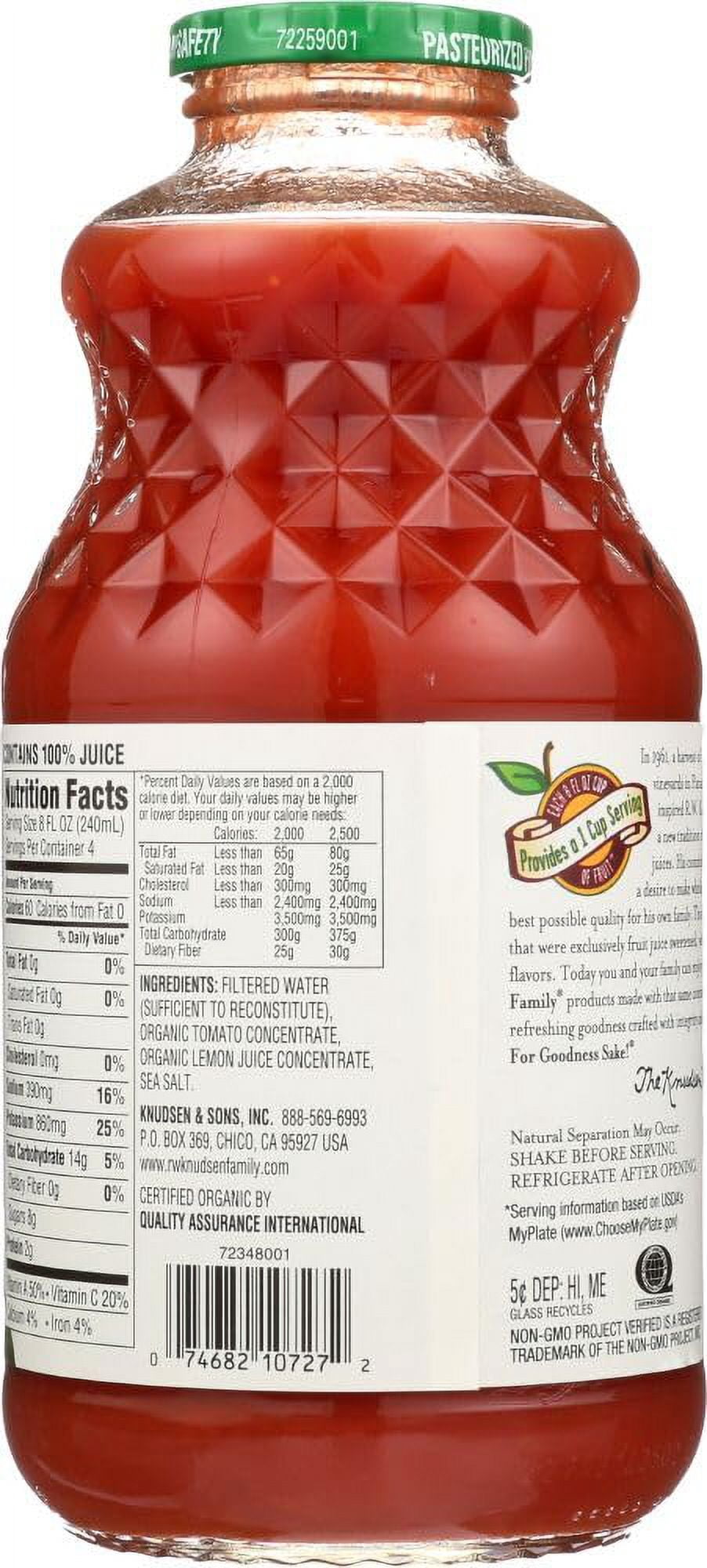Organic Tomato Juice, 32 Ounce - 6 per case.