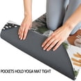thumbnail image 3 of Brown Mushroom Plant White Pattern Hot Yoga Mat Towel Non Slip for Hot Yoga - Quick-Drying Yoga Mat Cover with 4 Corner Pockets with Travel Bag - Hot Yoga Towel Non Slip 70"x26", 3 of 6