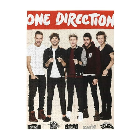 One Direction Jigsaw Puzzle Game 500 Piece, Educational Wooden Puzzles for Family Friend Gift