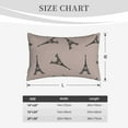 thumbnail image 3 of Plush Throw Pillow Covers, black Eiffel Tower Pillow Cases with Invisible Zipper, Breathable Microfiber Pillow Cases Standard Size for Sleeping Bedroom Sofa Living Room 20x30, 3 of 5