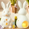 thumbnail image 6 of Easter Bunny Flameless Candle, Easter Real Wax Carved, Scented Bunny Shape Flameless Candle Set for Home Living Room Bedroom Party Decoration Centerpiece Table Home Decor (White), 6 of 6