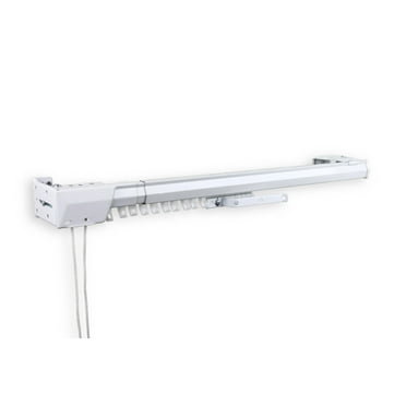 White Heavy Duty Traverse Rod - One Way Cord Left 84-156"