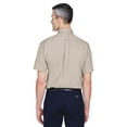 thumbnail image 3 of Harriton Men's Easy Blend™ Short-Sleeve Twill Shirt with&nbsp;Stain-Release - M500S, 3 of 4