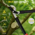 thumbnail image 4 of RGHJAR-19" Loppers Heavy Duty Branch Cutter Sharp Steel Blade Tree Trimmer up to 1" Diameter Cut Capacity Powerful Gear Action Lightweight Bypass Loppers Tools for Tree Trimming Garden Maintenance, 4 of 4