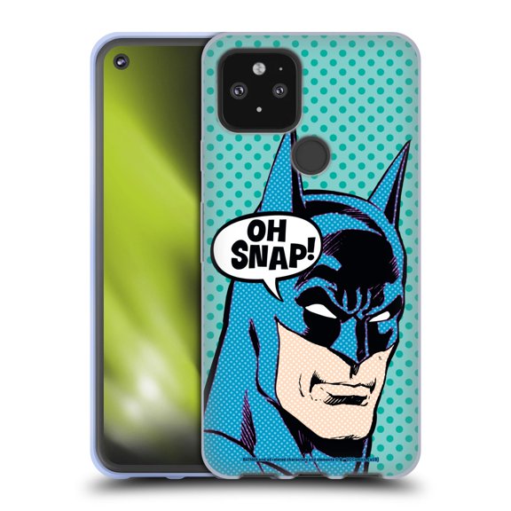 Head Case Designs Officially Licensed Batman DC Comics Vintage Fashion Pop Art Soft Gel Case Compatible with Google Pixel 5 5G