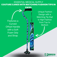 thumbnail image 2 of Essential Medical Supply Couture Offset Fashion Cane with Matching Standing Super Big Foot Tip in Swirl Style., 2 of 6