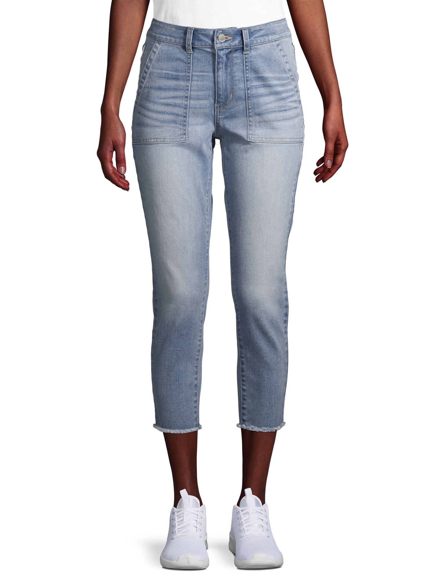 No Boundaries Juniors' Porkchop Pocket Capri Jeans