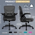 thumbnail image 3 of Silla de oficina FelixKing de malla ergonómica con soporte lumbar, 3 of 8