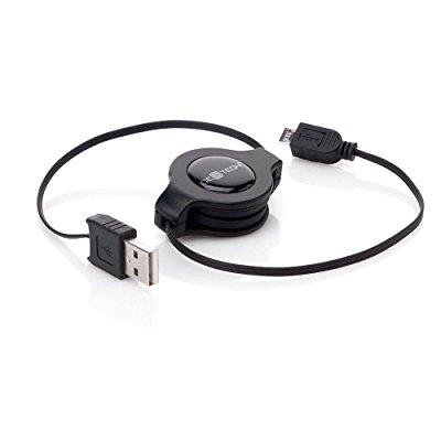 UPC 887429000169 product image for 3 ft. usb to micro-usb retractable cable - black-ce tech-ms0068-b | upcitemdb.com