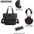 thumbnail image 3 of Sunyuer Canvas Tote Bag for Women, Crossbody Bag Handbag with Zipper Shoulder Bag for Shopping Travel Work, 3 of 5
