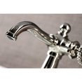 thumbnail image 4 of Kingston Brass KSD3546CG Fuller One-Handle Single-Hole Bathroom Faucet with Deck Plate and Push Pop-Up Drain, Polished Nickel, 4 of 7