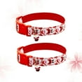thumbnail image 1 of Milisten Collier pour Chat Rouge 2 Pcs avec Sangle Ajustable et Imprimé du Père Noël pour la Mode, 1 of 8