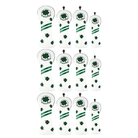 Golf Club Head Cover Driver Putter Cover for UT Wood Set, Waterproof Golf Club Headcover - White, 12 Pieces