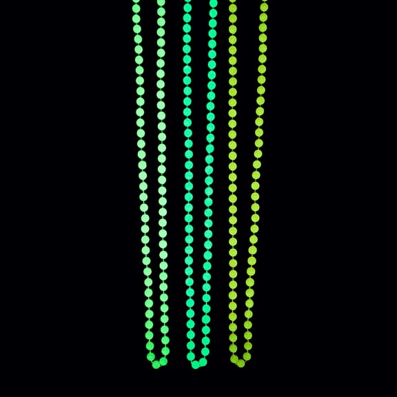 Glow-in-the-Dark Patriotic Beaded Necklaces - 48 Pieces