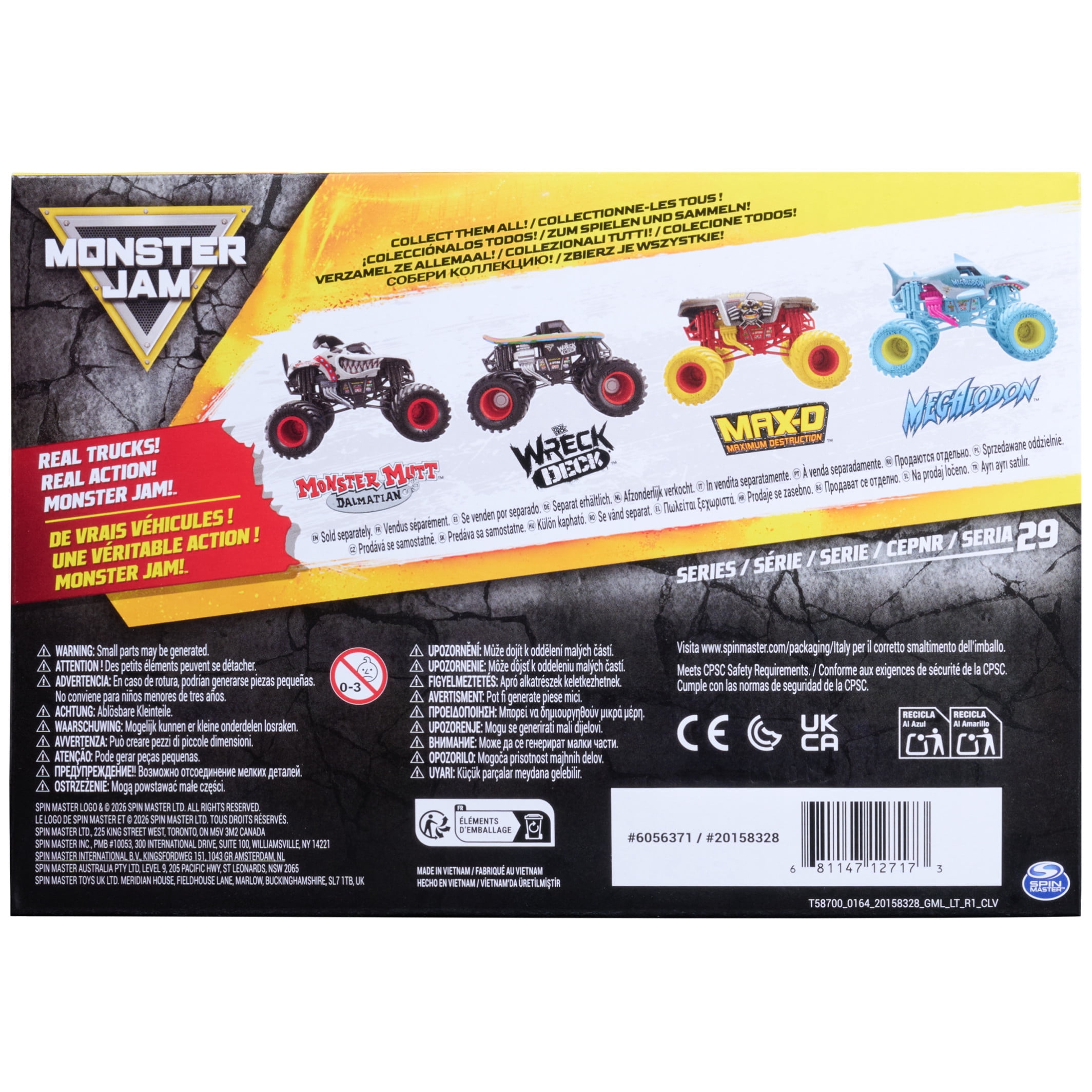 Monster Jam Wreck Deck Collectible Monster Truck, 1:24 Scale