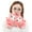 Pink, variant on Women Cartoon Chinchilla Embroidery Fuzzy Plush Gloves with String Student Winter Windproof Thicken Thermal Lining Mittens Hand Warmer