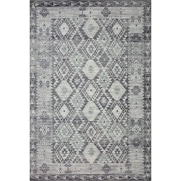 ZIO-03 Charcoal, Slate 3-6" x 5-6" Size Rug