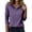 Purple, variant on Women's Quarter Zip Pullover Sweatshirt, Long Sleeve V Neck Hooded Sweatshirt, Solid Color Casual Shirt, Fall Winter Loose Fit Tops for Women, Casual Long Sleeve Shirts for Women Black L